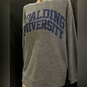 Spalding University sweatshirt.